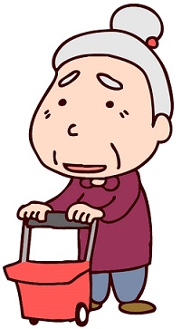 古い団地に住んでいる高齢者